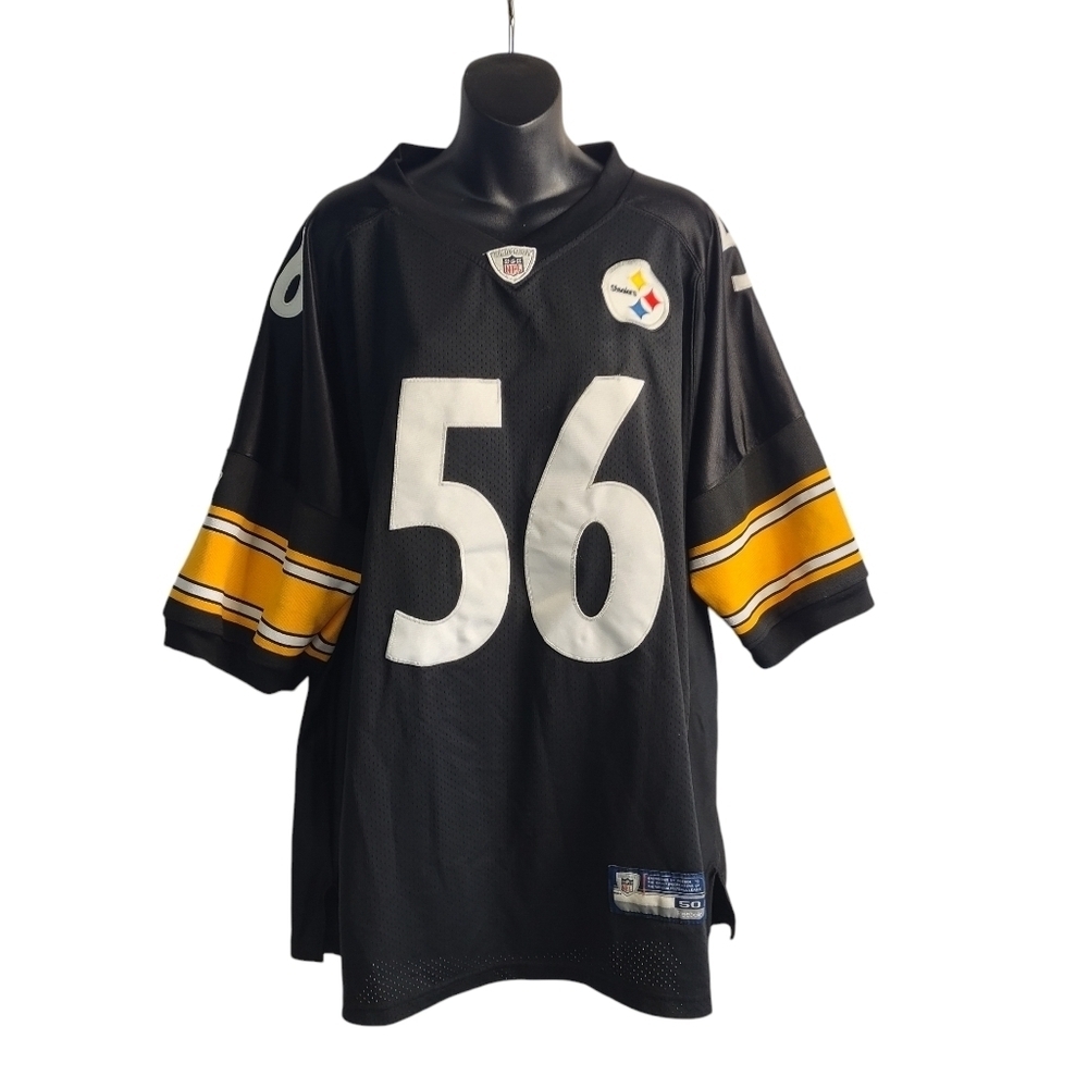 NFL Pittsburgh Steelers Reebok No. 56 Lamar Woodley Jersey Size 50